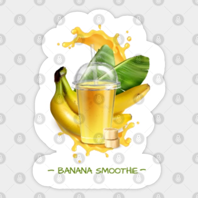 banana smoothie Sticker by madihaagill@gmail.com